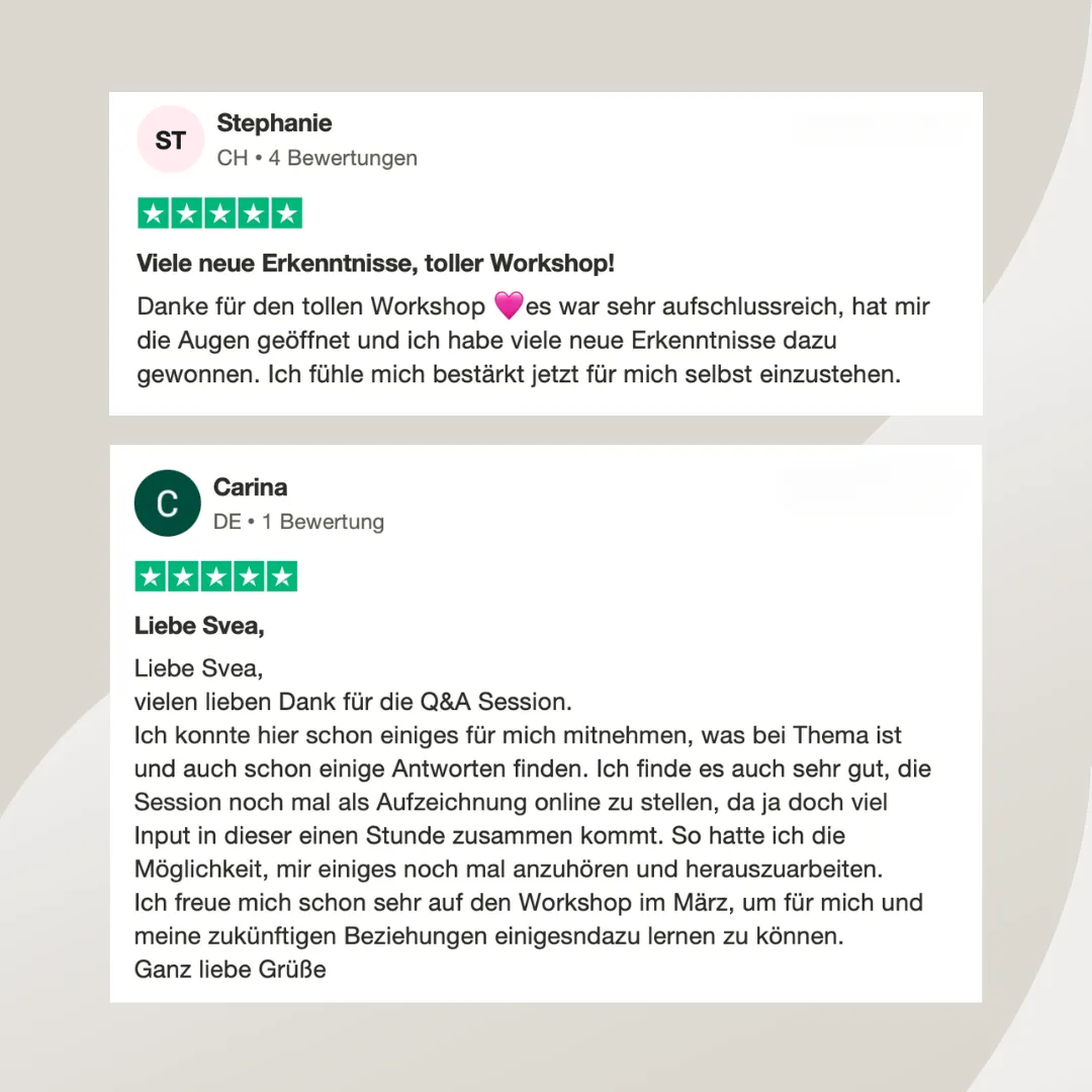 Rückmeldung zum Onlinekurs emotionale Abhängigkeit